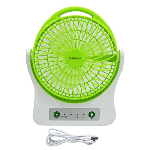 Weidasi Rechargeable Emergency Fan with Light -202 10.5"