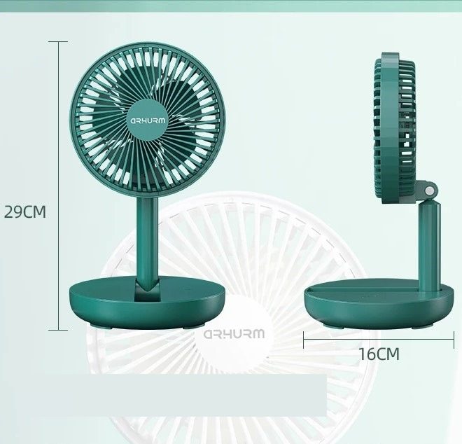 Rechargeable 5-inches Folding fan HCZ21 Green Color